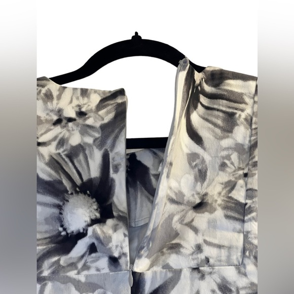 Joe Fresh Women’s Dress 8 Black White Floral Sleeveless - Picture 7 of 10